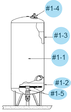 Replacement Resin Tank and Support Parts Diagram