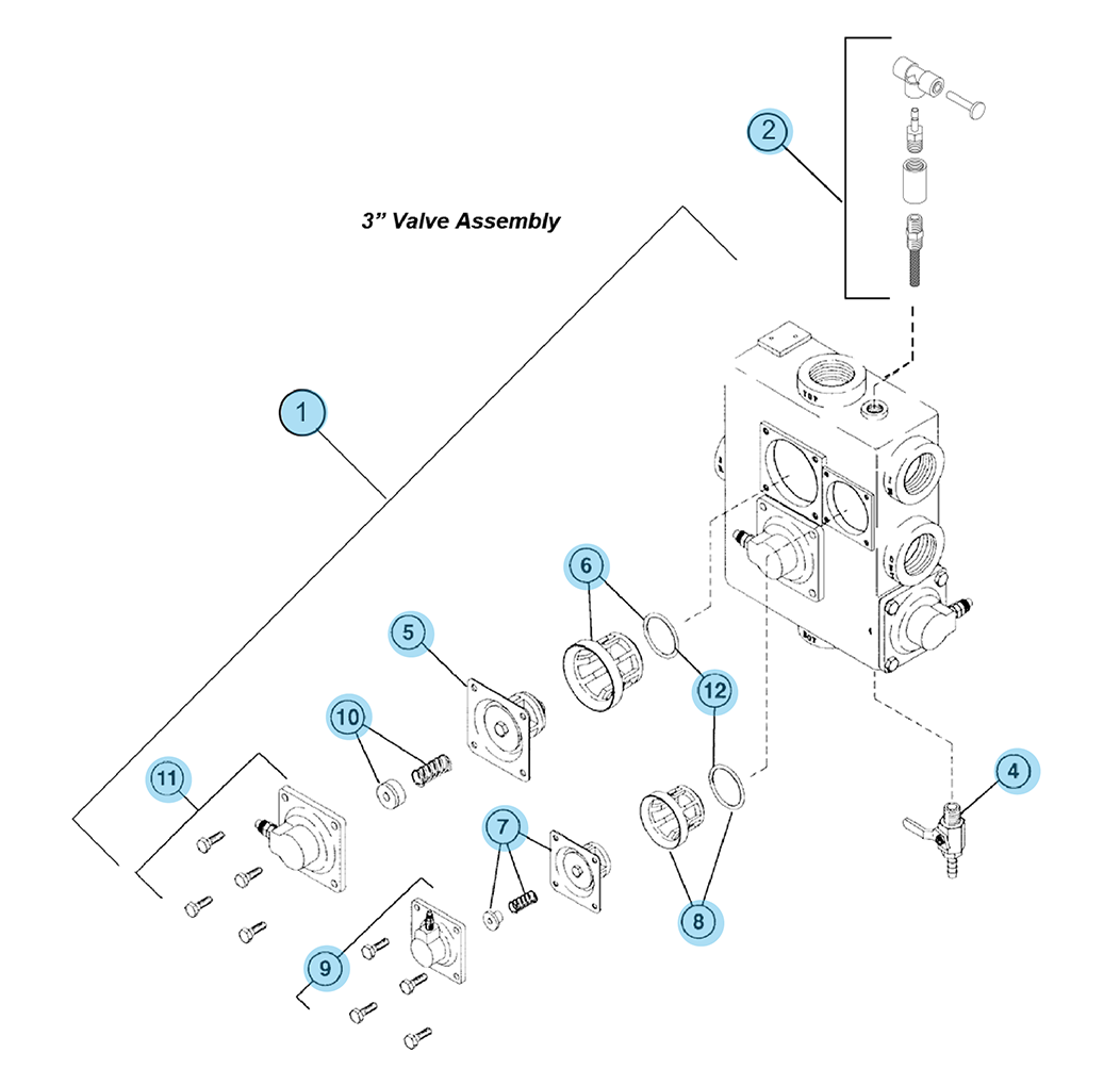 Brunermatic D-180 Multiport Valve Assembly