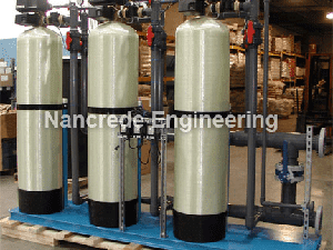 Commercial Triple Fiberglass Water Softener with 2900 Fleck Valve