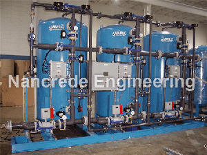 Industrial Triple Water Softener with PLC Controls